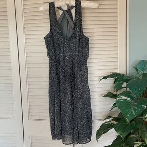 Converse Charcoal and Light Gray Twisted Back Dress